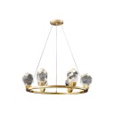 Loft Industry Modern - Crystal Stone Circle Chandelier